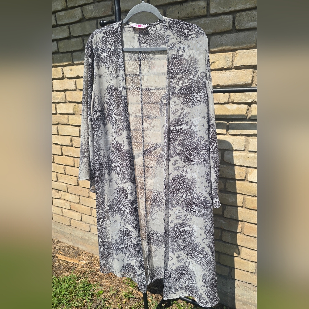 Buddy Love Snakeskin sheer Women's Kimono/cardigan